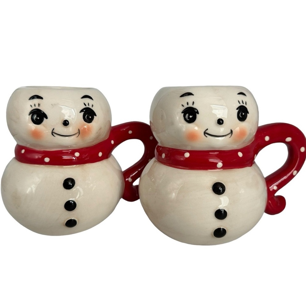 Johanna Parker set of two snowman mugs